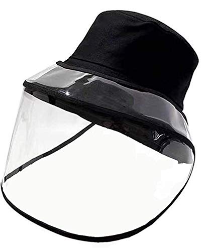 Taiduosheng - Sombrero de cubeta para mujer, extraíble, protector facial, visera transparente, antisalpicaduras, pesca, playa, viajes, sombreros informales