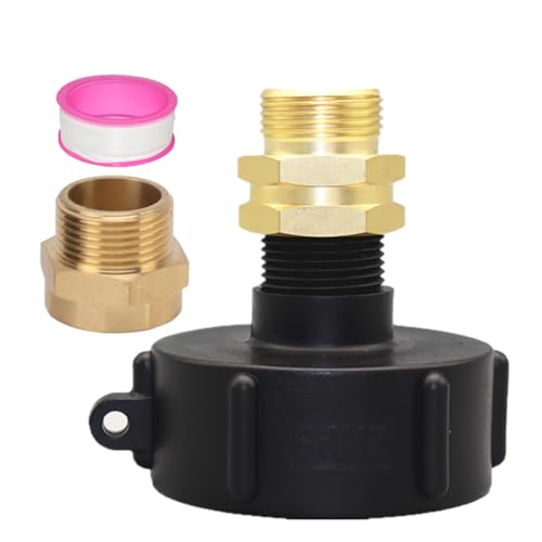 Tank Drain Adapter, Metal Garden Hose Connector, Leak Prevention Water Tote Hose Adapter, Damage Resistant Water Hose Fittings, Long Lasting Garden Hose Adapter For Ibc Containers Home Garden