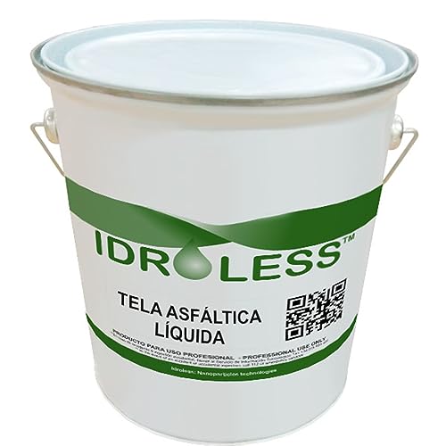 Tela Asfáltica Líquida (5 kg) - Membrana impermeabilizante continua, evita filtraciones de agua - Idroless