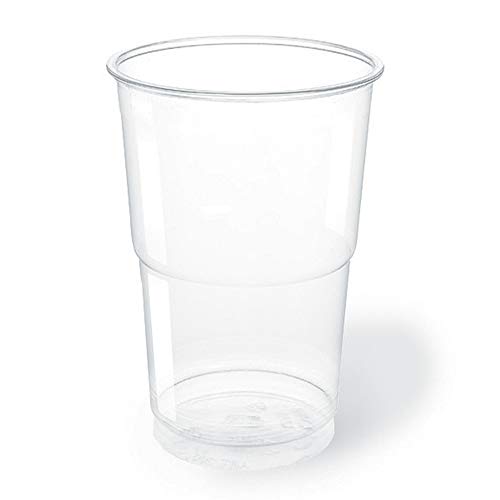 TELEVASO - 1000 uds - Vaso de PP color transparente, de polipropileno (PP) - Capacidad de 500 ml - reciclables - Ideal para bebidas frías como agua, refresco, zumos, té helado