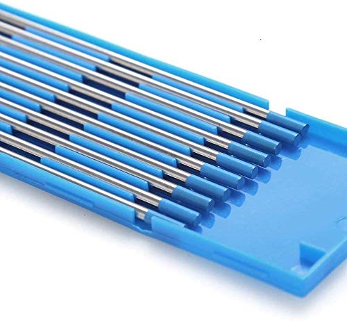 TEN-HIGH tig Electrodos de tungsteno Electrodos de soldadura, Lantano 2% Azul, Para soldadura CC y CA, 2.4 mm x 150 mm