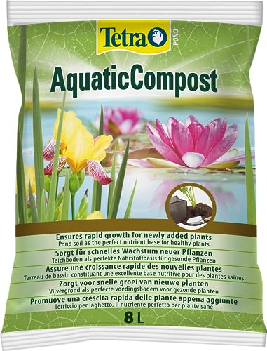 Tetra Pond AquaticCompost – Fertilizante para Fondo de Estanque – Nutrientes para Plantas de Estanque de jardín y decoración – Promueve el Crecimiento de Plantas – 8 litros