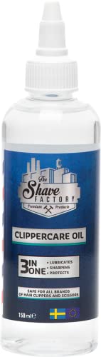 The Shave Factory® Clipper Oil 3 en 1 150 ml | Aceite para máquina | Cuidado para su cortadora de pelo