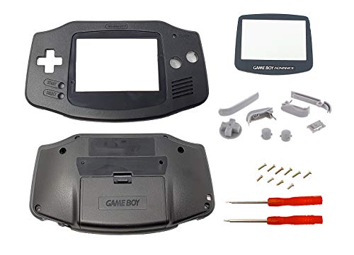 The TECH DOCTOR - Carcasa de repuesto para Nintendo Gameboy Advance (incluye herramientas), color negro