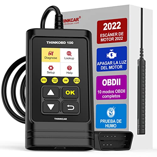 Thinkcar THINKOBD100 Maquina Diagnosis Coche por Cable eléctrico, Capacidades OBD2 Completas Multimarca OBD-II, Dispositivo Universal de Lectura de vehículos para protocolos OBD