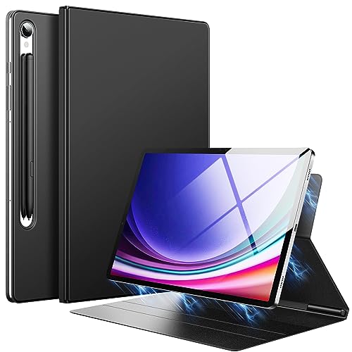 TiMOVO Funda Compatible con Galaxy Tab S9 2023 SM-X710/SM-X716B/SM-X718U, Funda Magnética para Galaxy Tab S9 11" con Ranura para S Pen, Cubierta Delgada Ligera Auto Activación y Reposo, Negro