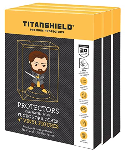 TitanShield Funda protectora Pop de 0,5 mm compatible con Funko - Figuras de vinilo Pop de 4 pulgadas (60 unidades)