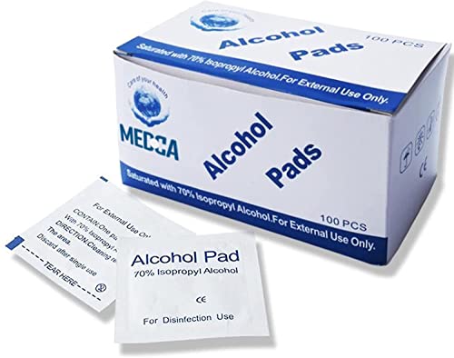 Toallitas Desinfectantes 75% alcohol. 100 uds en sobres individuales Alcohol Prep Pads, Sterile, Medium, 2-Ply Pack of 100