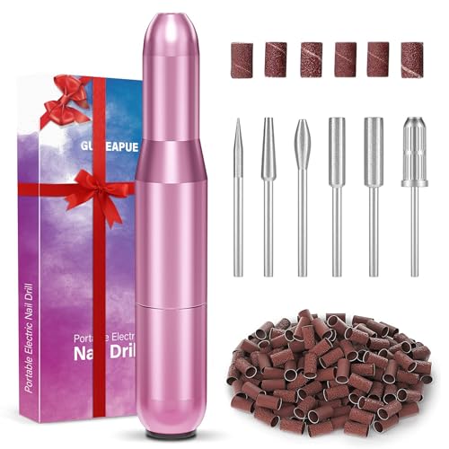 Torno para Uñas Profesional, Guiseapue Lima Eléctrica Uñas para Acrílicas Quitar el Esmalte, Kit de Manicura y Pedicura 20,000 RPM Velocidad Ajustable para DIY Salón, Regalo Mujer Uñas Uso Personal