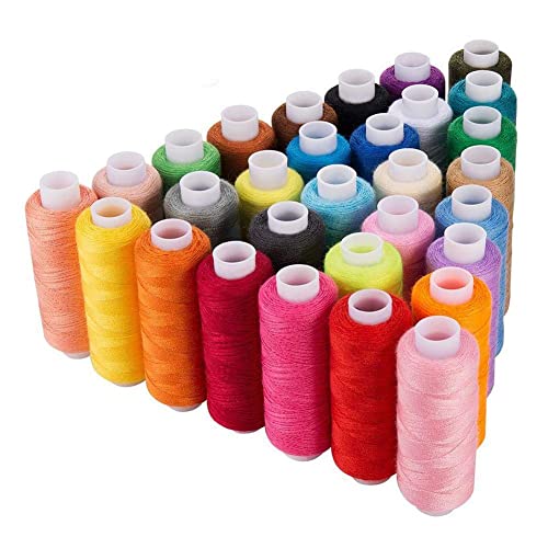 TOY STORE Paquete de 10 rollos de hilo de coser. Hilo de poliéster, ideal para coser a mano. Colores surtidos.