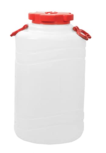 Tradineur - Bidón con asa y Cierre hermético - Ideal para el Almacenamiento de liquidos - Fabricado en plástico - 33 litros de Capacidad - 56 x 30,5 x 30,5 cm - Ref. 281131.