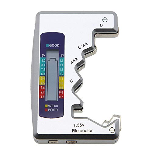 Comprobador de Pilas Digital Varta LCD para AAA, AA, C, D, 9V, N