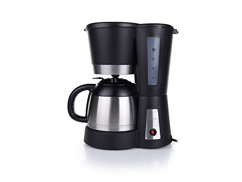 Tristar CM-1234 - Cafetera con jarra en acero inoxidable y capacidad para 1 litro, para hasta 10 tazas de café, 800 W, filtro extraíble, elemento antigoteo