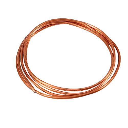 Tubo de cobre flexible de 2 m, manguera de tubería de agua de cobre flexible, bobina de tubo de cobre OD 4 mm x ID 3 mm, para tubos de refrigeración