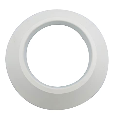 TYGERIX Rosetón para pared blanco de goma EPDM para tubos de 120 mm y 125 mm | Roseta flexible para cubrir tubos de calderas y estufas | Resistente al calor | Material certificado
