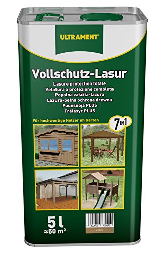 Ultrament - Barniz de protección total 7 en 1 para madera (5 L) (Pino)