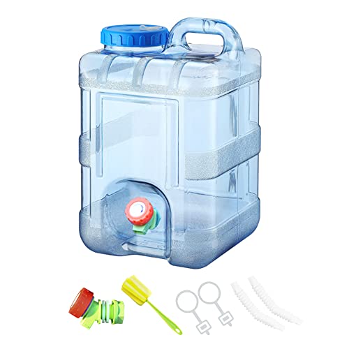 Umikk Bidón de agua para camping, 5 L ~ 22 L, recipiente de agua con grifo, bidón de agua portátil, depósito de agua para camping con asas, bidón de agua, sin BPA, hogar, cubo de almacenamiento