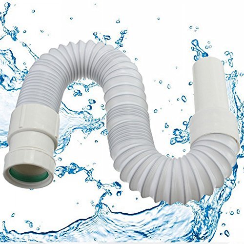 Ungfu Mall Tubo de manguera flexible para tubo de agua elástico para desagüe de lavabo de baño con diámetro interior de 30 mm, diámetro exterior de 40 mm
