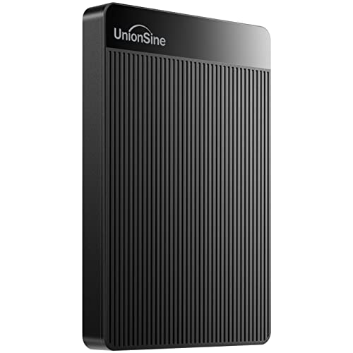 UnionSine Ultra Slim Disco Duro Externo Portátil 2.5" 500GB, USB3.0 SATA HDD Almacenamiento para PC, Mac, MacBook, Chromebook, Xbox, PS4 (Color Negro) HD2510