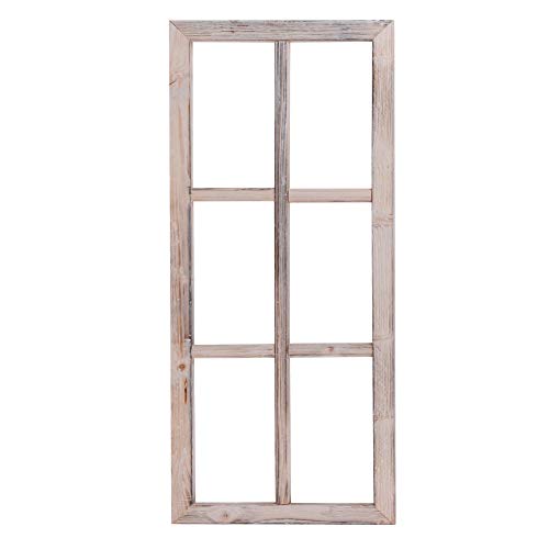 UNUS Ventana decorativa de madera, marco de ventana de diseño vintage, marco de fotos rectangular, 76 x 32 x 2 cm