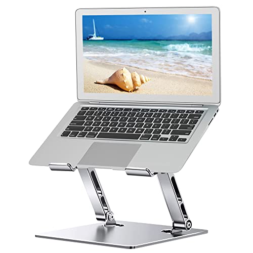 Usoun Supporto PC Portatile,Ergonomico Supporto per Laptop in Alluminio Regolabile per scrivania,Supporto Computer Portatile Compatibile con MacBook Air/Pro, DELL, XPS, HP, Lenovo 10-17" Laptops