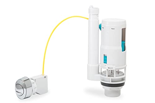 Válvula de descarga doble ajustable para inodoro con botón de presión para sistema de descarga de inodoro universal aprobado por WRAS de 1.5 pulgadas o 2 pulgadas, salida de 300 mm, reemplazo de