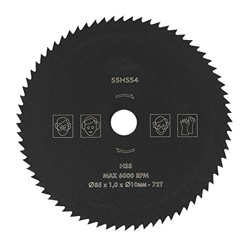 VBESTLIFE 85mm * 10mm 72T HSS Disco de Corte de Hoja de Sierra Circular para Cortar Madera, Metal, Cemento, Tubo de PVC