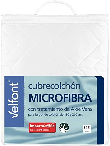 Velfont Cubrecolchon Microfibra Impermeable (Cama de 105x190/200)
