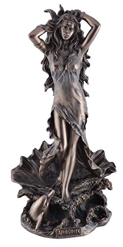 Veronese 708-7753 Figura Afrodita Diosa de la Belleza Escultura Bronceada 29 cm