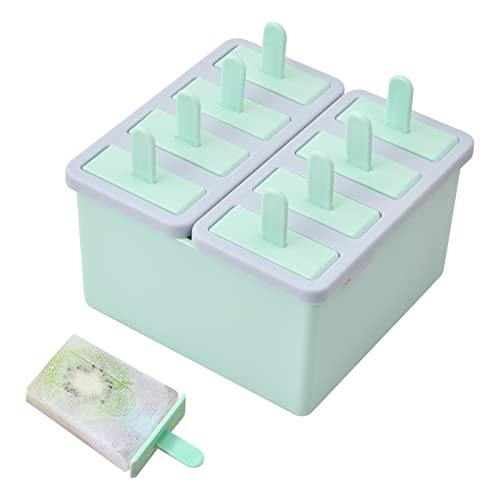 Vesaneae Molde Para Paletas De Hielo De 6 Piezas,Molde Para Helados Reutilizable De Fácil Liberación Para Niños,Moldes para Helados de Silicona,Molde de silicona de grado alimenticio