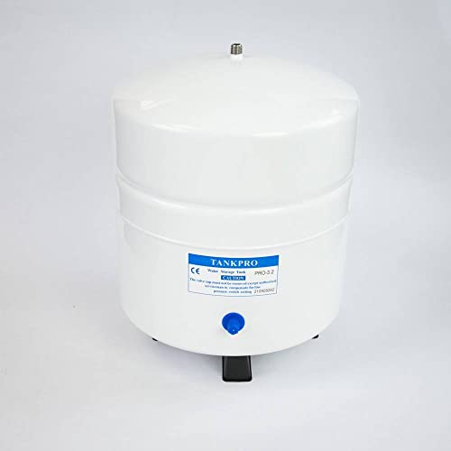 VYAIR Tanque de almacenamiento de ósmosis inversa (RO) de acero inoxidable de 1,7 galones (6,5 litros) para agua purificada y filtrada (incluido el grifo de válvula de presión de ajuste rápido)