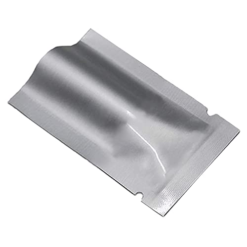 WACCOMT Pack 100 bolsas de Mylar plateadas de papel de aluminio puro bolsa de almacenamiento de alimentos sellado térmico bolsas de para de café con tear 1,97 x 2,76 pulgadas