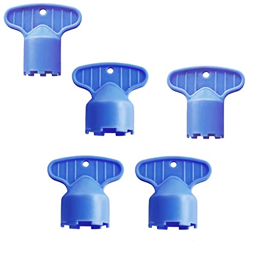 WANGCL 5 llaves de extracción de llave de aireador de grifo de caché, 5 tamaños de llaves aireadoras empotradas (azul)