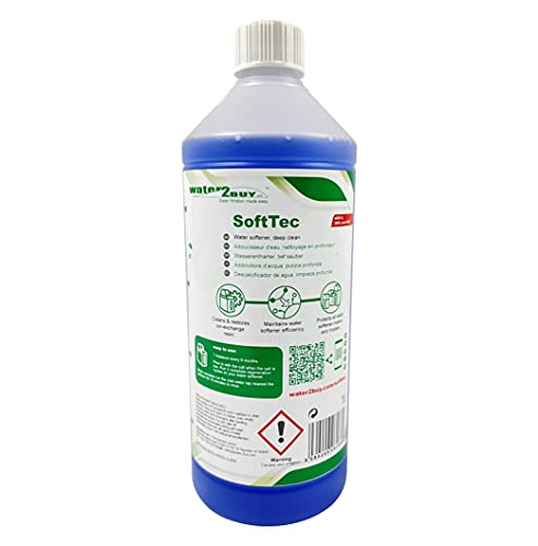 Water2Buy EASY Limpiador de resina SoftTec Botella 1L | Limpiador de resina ablandador de agua para todos los ablandadores de agua