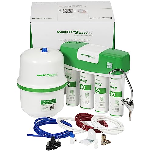 Water2Buy EASY RO | Sistema de ósmosis inversa Easy DIY con filtros Easy Twist | Sistema de filtro de agua de ósmosis inversa de 5 etapas sin bomba