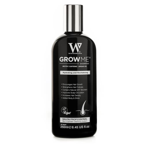 Watermans Champú para Crecimiento rapido del cabello y Anti-Caída, 250ml (8.4 fl oz)