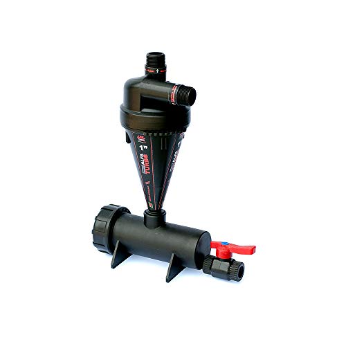 WaterShop 10FLI110 - Filtro hidrociclónico de 1" de diámetro, Separador de Arena, Color Negro