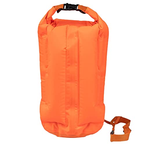 Watery Boya de natación de 28 l, bolsa seca impermeable para natación en aguas abiertas y triatlón - alta visibilidad, boya flotante - cinturón ajustable impermeable, hinchable, talla única, naranja,