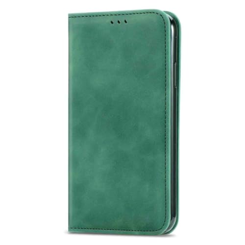 WBWONE Funda para Samsung Galaxy Z Flip 5 (Z Flip5) 5G, Tipo Libro Funda de Tapa PU Cuero Carcasa Billetera con Función de Soporte y Tarjetas Ranuras - Verde