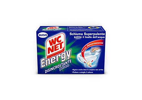 WC Net – Espuma superpulente, Energy, Desincrustante polvo – 240 g 4 sobres