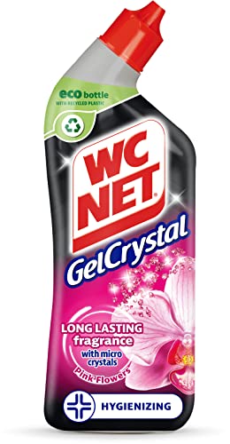 WC Net - Gelcrystal Pink Flowers, Limpiador Quitamanchas Para Inodoro, Antical e Higienizante Para WC, 750 ml