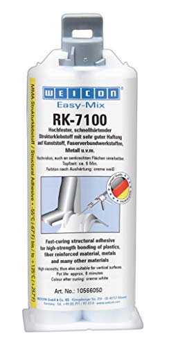 Weicon 10566050-36 Easy-Mix RK-7100 | 50 g | Adhesivos estructurales de acrilato | Cremoso, Blanco