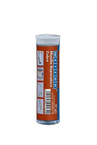 WEICON Masilla Reparadora Cobre | 57 g | De 2 componentes | Sistema de resina epoxi para reparación de tuberías y conductos