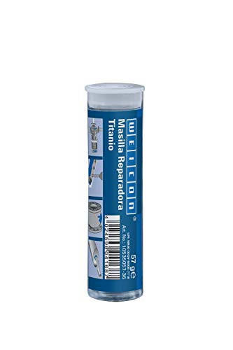 WEICON Masilla Reparadora Titanio | 57 g | De 2 Componentes |Sistema de resina epoxi resistente al desgaste y altas temperaturas