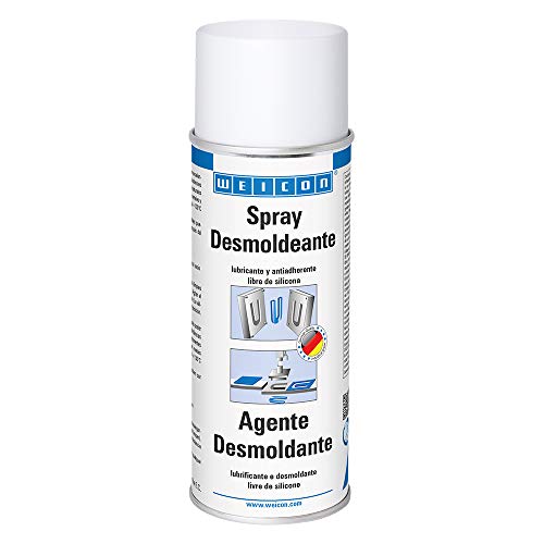 WEICON Spray Desmoldante 400 ml Lubricante y antiadherente exento de silicona, Transparente