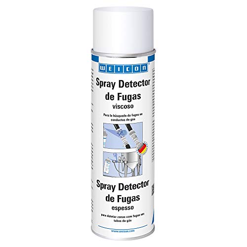 WEICON Spray Detector de Fugas Viscoso | 400 ml | Detección de Fugas en Conductor de Gas |Espuma anticorrosiva no inflamable | Lechoso