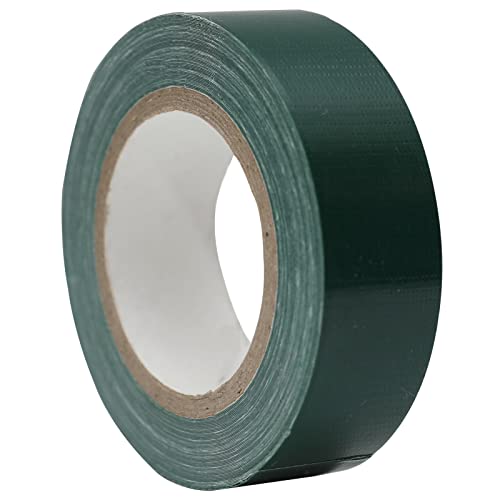 WELSTIK Cinta adhesiva profesional impermeable para reparaciones, manualidades, uso en interiores y exteriores, cinta americana verde oscuro, 19 mm x 9,14 m
