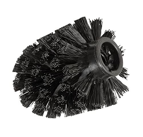 WENKO Escobilla de repuesto para inodoros, cabezal de plástico con escobilla de repuesto de 7.5 x 9.3 cm de diámetro, reemplazable, negro