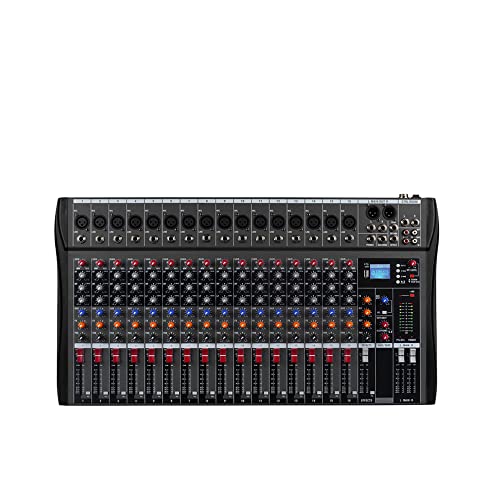 Weymic CK-160 Professional Mixer for Recording DJ Stage Karaoke Music Application w/USB Drive for Computer Recording Input, XLR Microphone Jack, 48V Power, RCA Output for Professional (16-Channel)