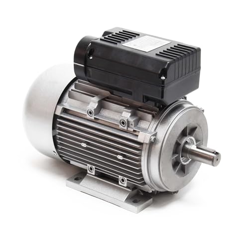 WilTec Motor eléctrico monofásico 2-Polos 230V 1,5kW 2CV Condensador de arranque 2850rpm Aluminio E-motor
